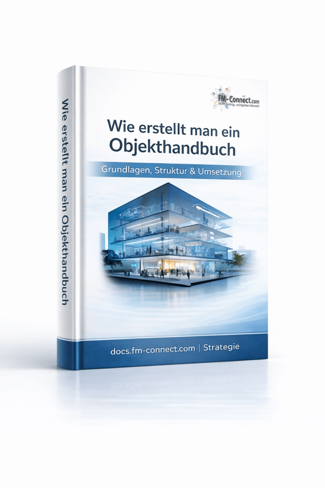 Cover des Leitfadens zur Erstellung eines Objekthandbuchs im Facility Management